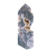 Skeleton Green Moss Agate Fully Polished Point/ Tower Specimen.   SP17221POL