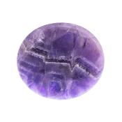 Chevron Amethyst Fully Polished Flat Pebble/ Palm Stone.   SP17387POL