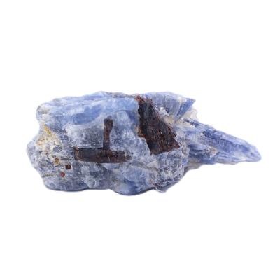 Garnet Crystal Formations In Blue Kyanite Raw Crystal Specimen.   SP17581