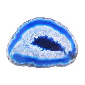Agate Polished Front & Rear Face Slice Specimen Coloured Blue.   SP17641POL