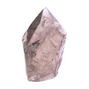Smokey Quartz Raw Point Specimen With Polished Top And Flat Cut Base.   SP17819POL