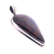 925 Silver designer pendant in Mahogany Obsidian  in a teardrop shape.   SP17904PEND