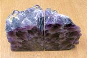 PAIR OF BIHIA AMETHYST POLISHED FACE BOOKENDS. SP8430SHLF