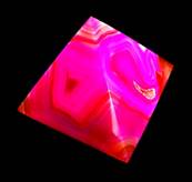 AGATE GEODE PYRAMID (PINK DYED). SP9770POL