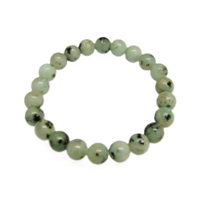 PLAIN POWER BEAD BRACELET IN KIWI JASPER (NO TOGGLE) 10 PACK.   SPR16175BRWH