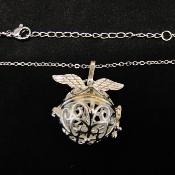 10 PACK Locket With Mini Hearts Silver Plated Necklace Set. SPR16200WH