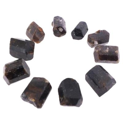Trade Pack 10 Pieces Of Dravite Tourmaline (Brown Tourmaline)  Raw Crystals.   SPR17118WH   