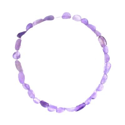 Polished Pebble Elasticated Bracelet In Amethyst.   SPR17427BR