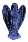 Carving Of An Angel In Blue Goldstone.  SPR175POL
