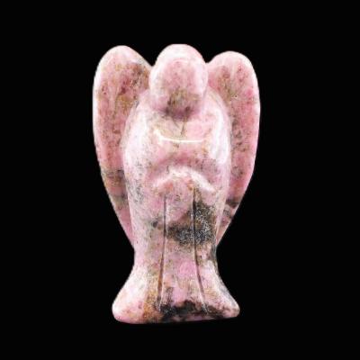 Gemstone Angel Carvings In Rhodonite.   SPR17731POL