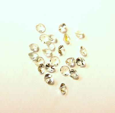 AQUAMARINE FACETED ROUND CABOCHONS.   AQFAC4MM