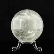 Gemstone Sphere in Cloudy Quartz.   SP15732POL
