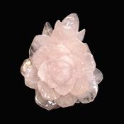Rose Flower Carving In Rose Quartz.   SP16386SLF