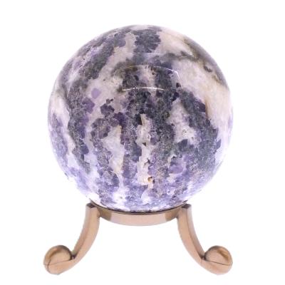 Gemstone Sphere In Zebra Fluorite.   SP17186POL