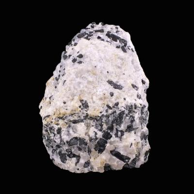 Black Tourmaline In Quartz Raw Crystal Specimen With Flat Cut Base To Stand.   SP17404