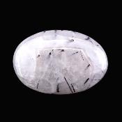 Tourmaline Crystals In Quartz Fully polished Oval Palm Stone.   SP17545POL