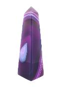 Fully Polished Obelisk In Pink Dyed Agate.   SP17604POL