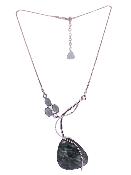 925 Silver one off designer pendant necklace in Serafina and Aquamarine.   SP17909PEND