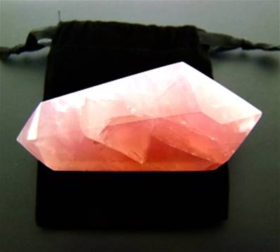 POLISHED LAVENDER QUARTZ DOUBLE TERMINATED POINT/ WAND.   SP9703POL