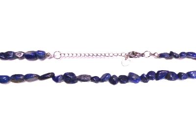 Polished Pebble Necklace In Lapis Lazuli.   SPR17434NEC
