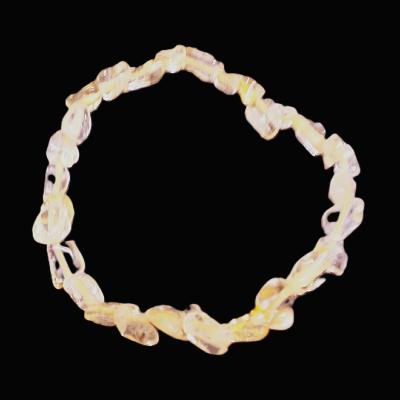 Polished Pebble Elasticated Citrine Crystal Bracelet.   SPR17850BR