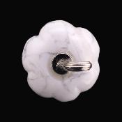 Pumpkin Carving in White Howlite.   SPR17863POL
