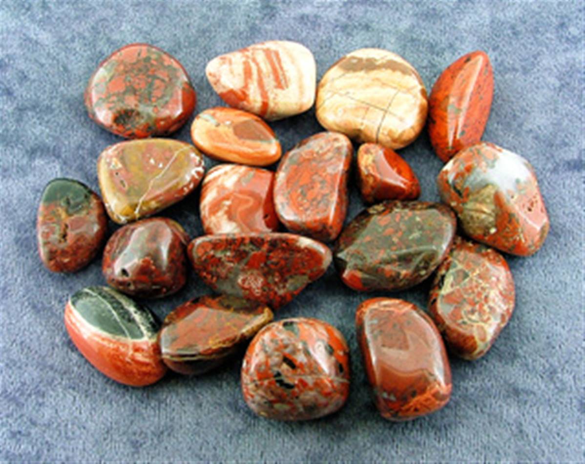 POPPY JASPER POLISHED TUMBLE STONES. SPR7327POL