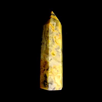 GEMSTONE POLISHED AND FACETED POINT IN CRAZY LACE AGATE.   SP13886POL