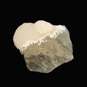 Okenite with Calcite on Matrix Raw Crystal Specimen.   SP16274