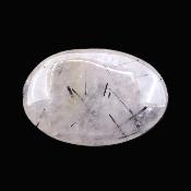 Tourmaline Crystals In Quartz Fully polished Oval Palm Stone.   SP17544POL