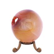 Gemstone Polished Geode Sphere In Carnelian.   SP17587POL