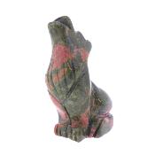 Carving Of A Wolf In Unakite.   SP17668POL