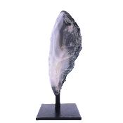 Agate Polished Face Nodule Specimen On Metal Display Stand.   SP17828POL
