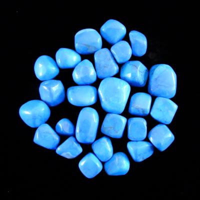 BLUE HOWLITE DYED POLISHED TUMBLE STONES (500g BAG).   SPR14081WH