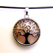 Tree Of Life Pendant Style Necklace With Rose Quartz.   SPR15503PEND
