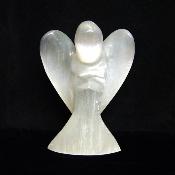Angel Carving in Selenite (Satin Spar) Small Size.   SPR15838POL