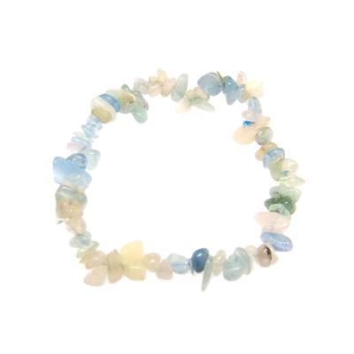 Elasticated Morganite Crystal Chip Bracelet.   SPR16173BR