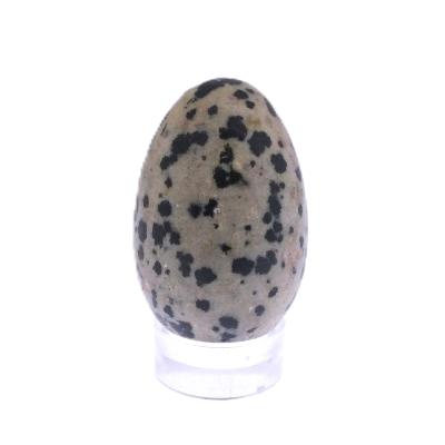 Gemstone Mini Egg In Dalmatian jasper.   SPR17423POL