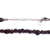 Polished Pebble Necklace In Garnet.   SPR17436NEC
