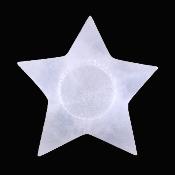 Selenite/ Satin Spar Star Shape Tea Light Holder.   SPR17521