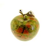 CARVING OF AN APPLE IN UNAKITE.   SP13892POL