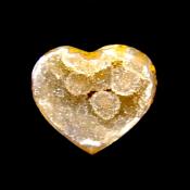 POLISHED AGATE DRUZE HEART.   SP14165POL