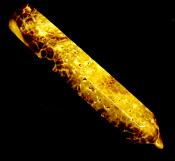 GEMSTONE PENCIL POINT IN BANDED ARAGONITE.   SP15039POL