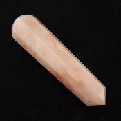 Rose Quartz Faceted & Tapered Polished Point Massage/ Healing Wand.   SP15698POL