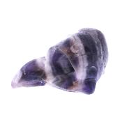 Raven Skull Carving In Chevron Amethyst.   SP17199POL