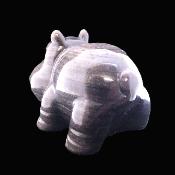 Carving Of A Hippopotamus In Silver Sheen Obsidian.   SP17229POL
