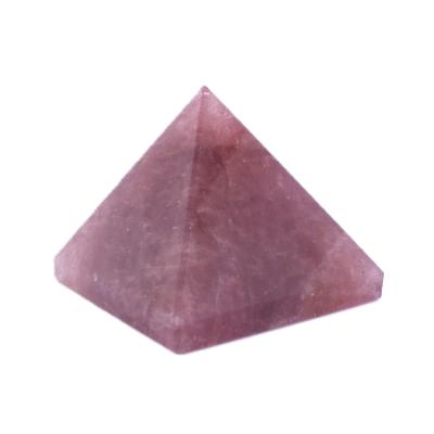 Gemstone Pyramid In Strawberry Quartz.   SP17577POL