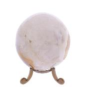 Gemstone Geode Sphere In Natural Coloured Agate with Quartz Druze Inside.   SP17768POL