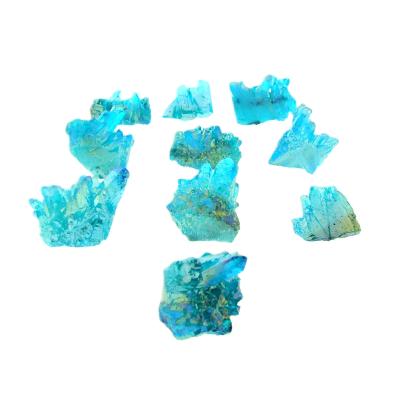 Aqua Aura Quartz Raw Clusters (10 Pack).   SPR16029WH
