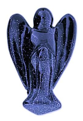 Carving Of An Angel In Blue Goldstone.  SPR175POL
